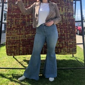 Super flare high rise jeans